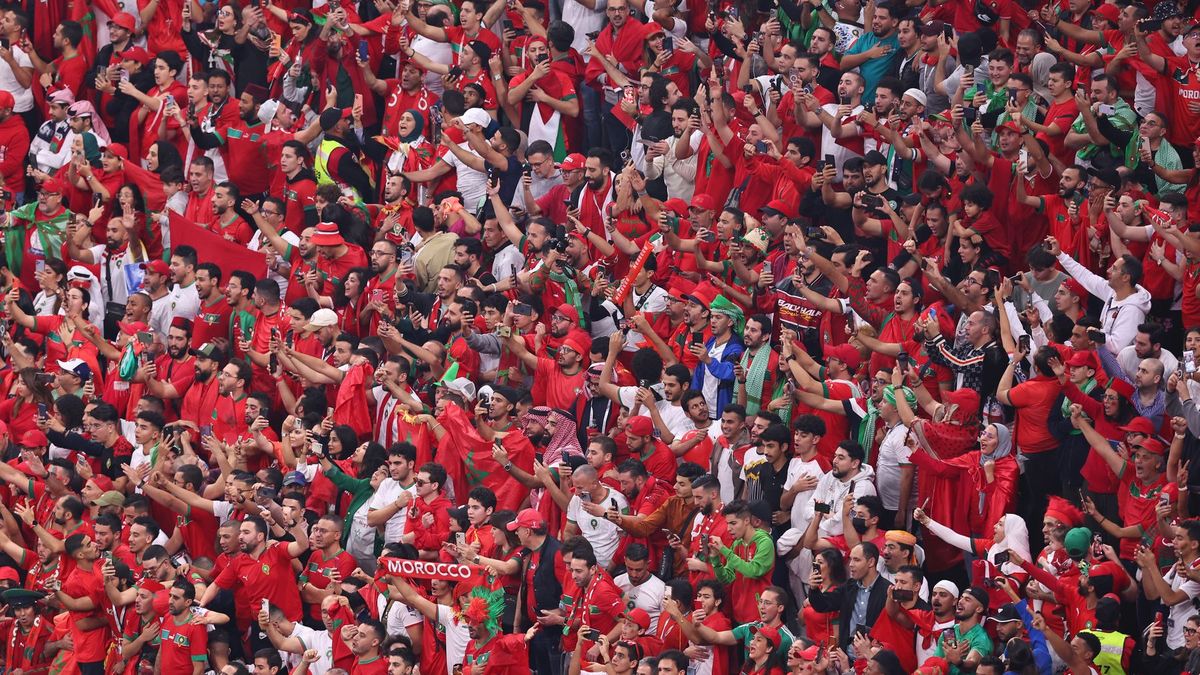 Getty Images / Robbie Jay Barratt - AMA / Kibice reprezentacji Maroka w piłce nożnej podczas MŚ 2022 w Katarze