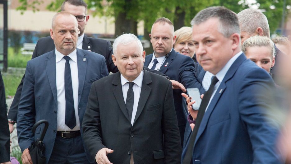 Ochroniarze z Grom Group towarzyszą prezesowi PiS Jarosławowi Ka