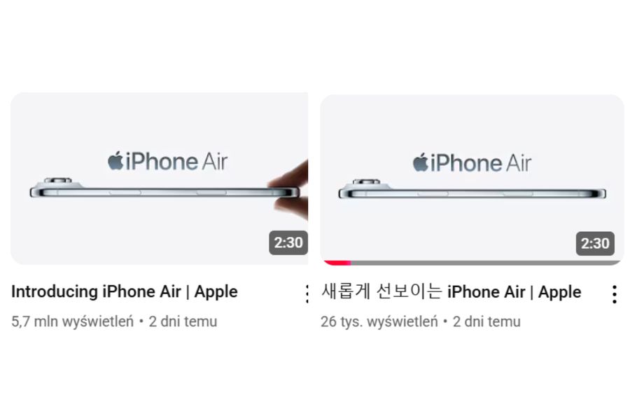 Reklama iPhone Air