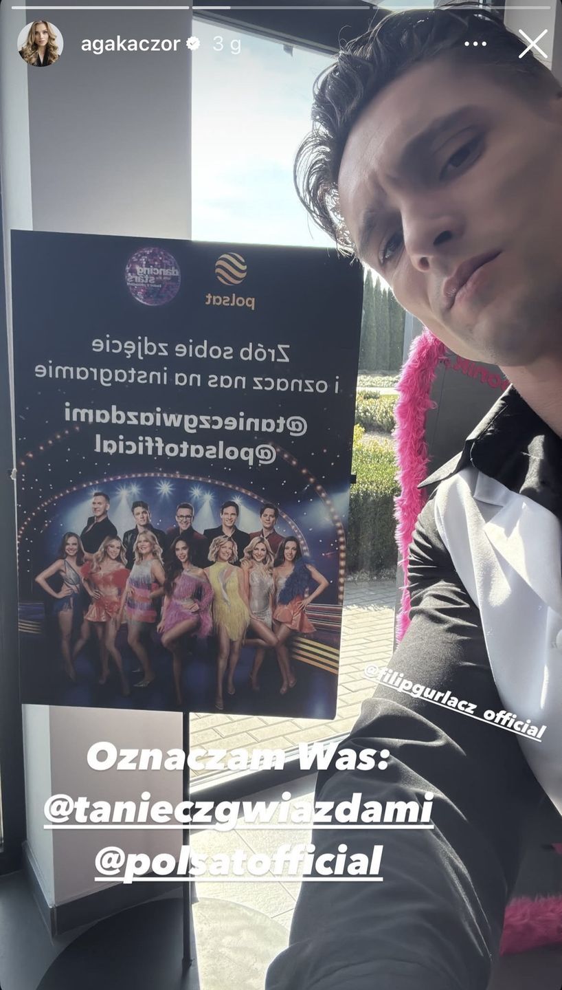 Filip Gurłacz przejmuje Instagrama Agnieszki Kaczorowskiej 