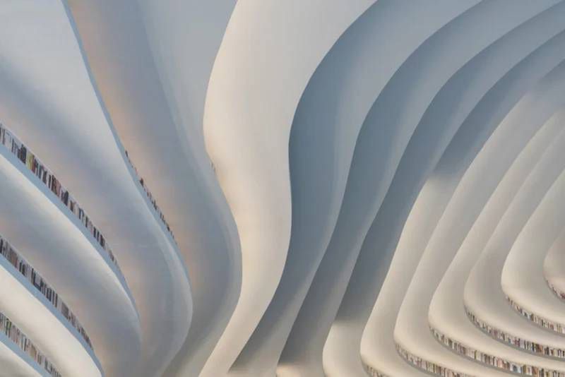 Nowa chińska biblioteka jest rajem dla miłośników minimalizmu i geometrii w fotografii 4