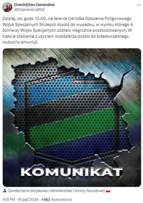 Wypadek na poligonie 