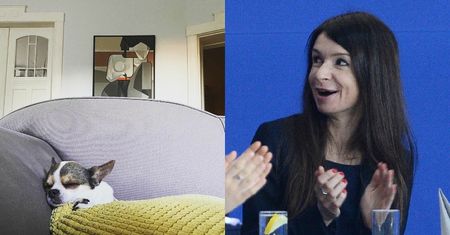 Tajemnicza Marta Kaczyńska chwali się fragmentem stylowego salonu i obrazem za 5 TYSIĘCY złotych (FOTO)