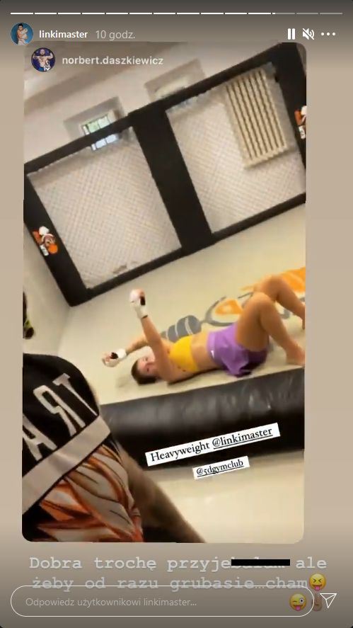 Linkiewicz podczas treningu 