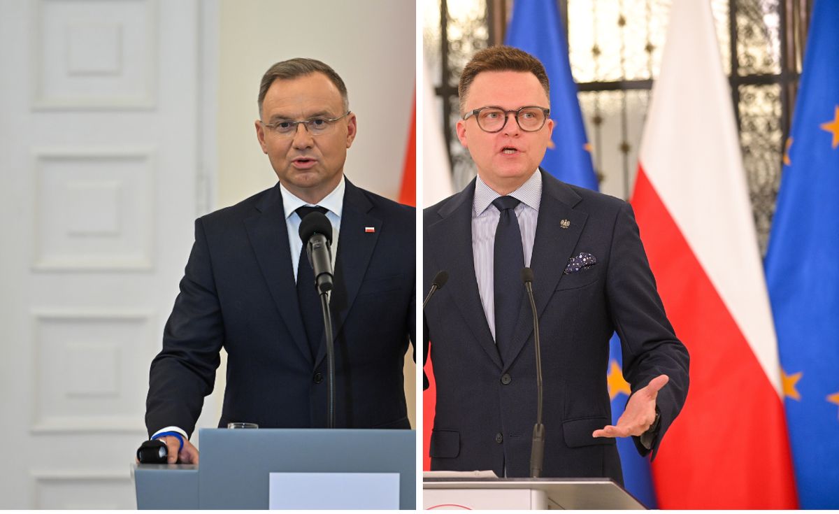 Andrzej Duda, szymon hołownia, orędzie, sejm Prezydent zapowiada orędzie. Zgrzyt z terminem, Hołownia zabrał głos