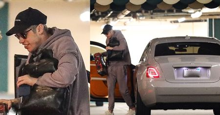 Roześmiany Pete Davidson jeździ ekskluzywnym samochodem Kim Kardashian za 1,6 milionów złotych (ZDJĘCIA)