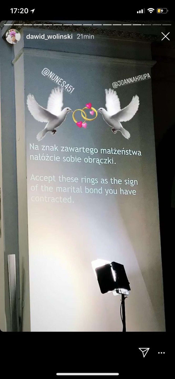Ślub Joanny Krupy