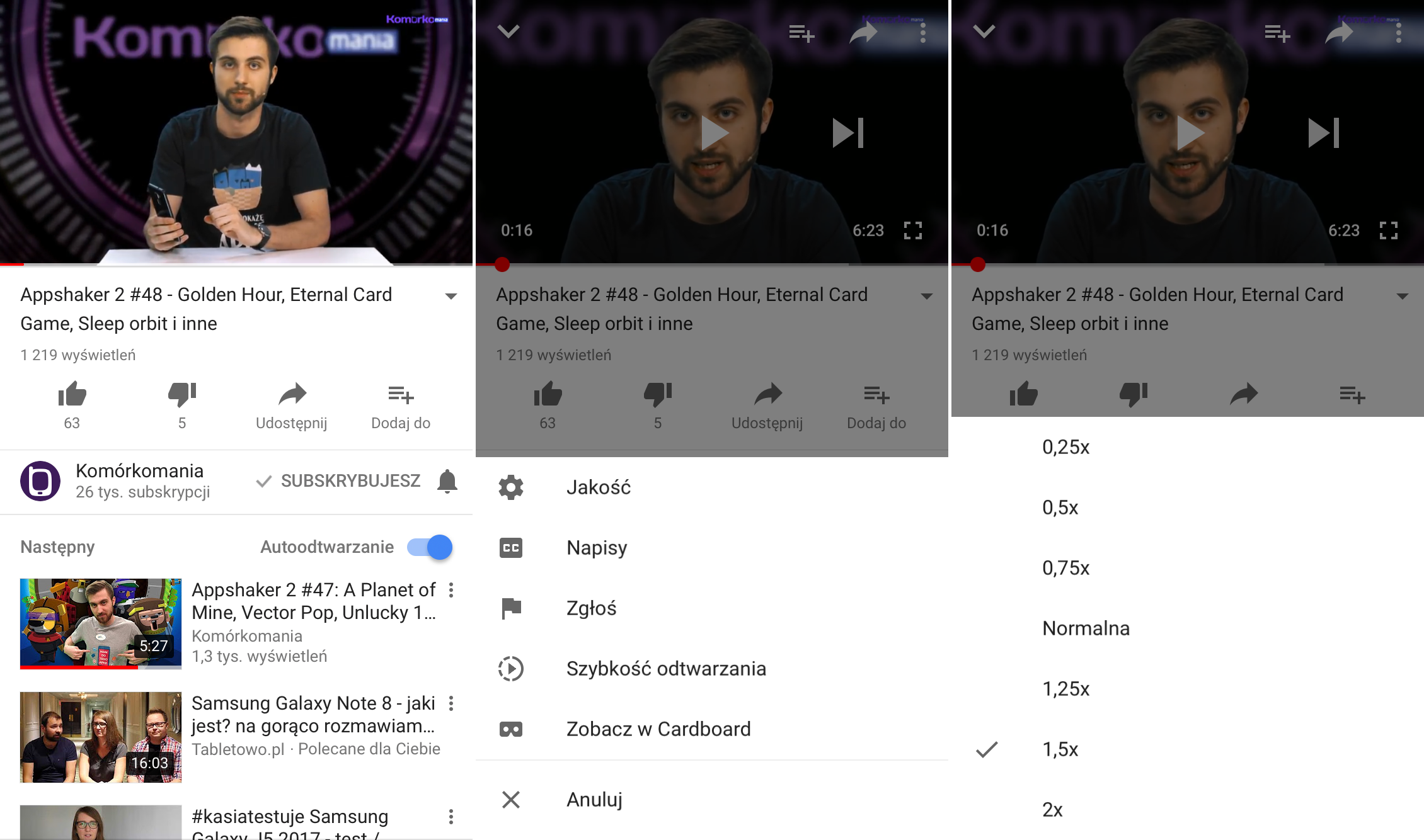 Nowa aplikacja YouTube'a jest świetna. W końcu nie muszę korzystać z zamiennika 3