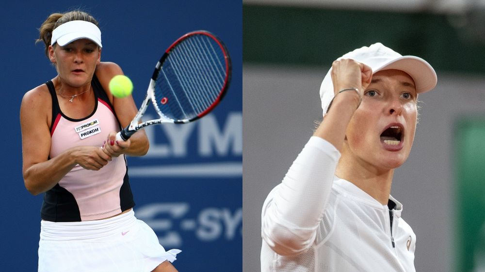 Getty Images / Na zdjęciu: Iga Świątek (P) i Agnieszka Radwańska (L)