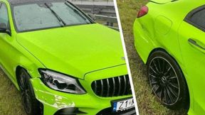 Polski Youtuber miał wypadek. Tak wygląda jego rozbity Mercedes