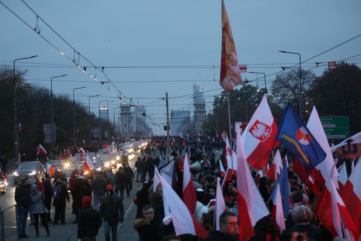 Warszawa. Marsz Niepodległości w 2020 r. 