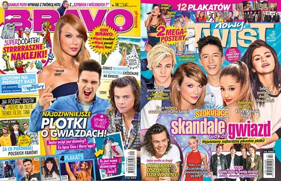 Sprzedaż magazynów młodzieżowych dalej spada. „Bravo” najchętniej kupowane