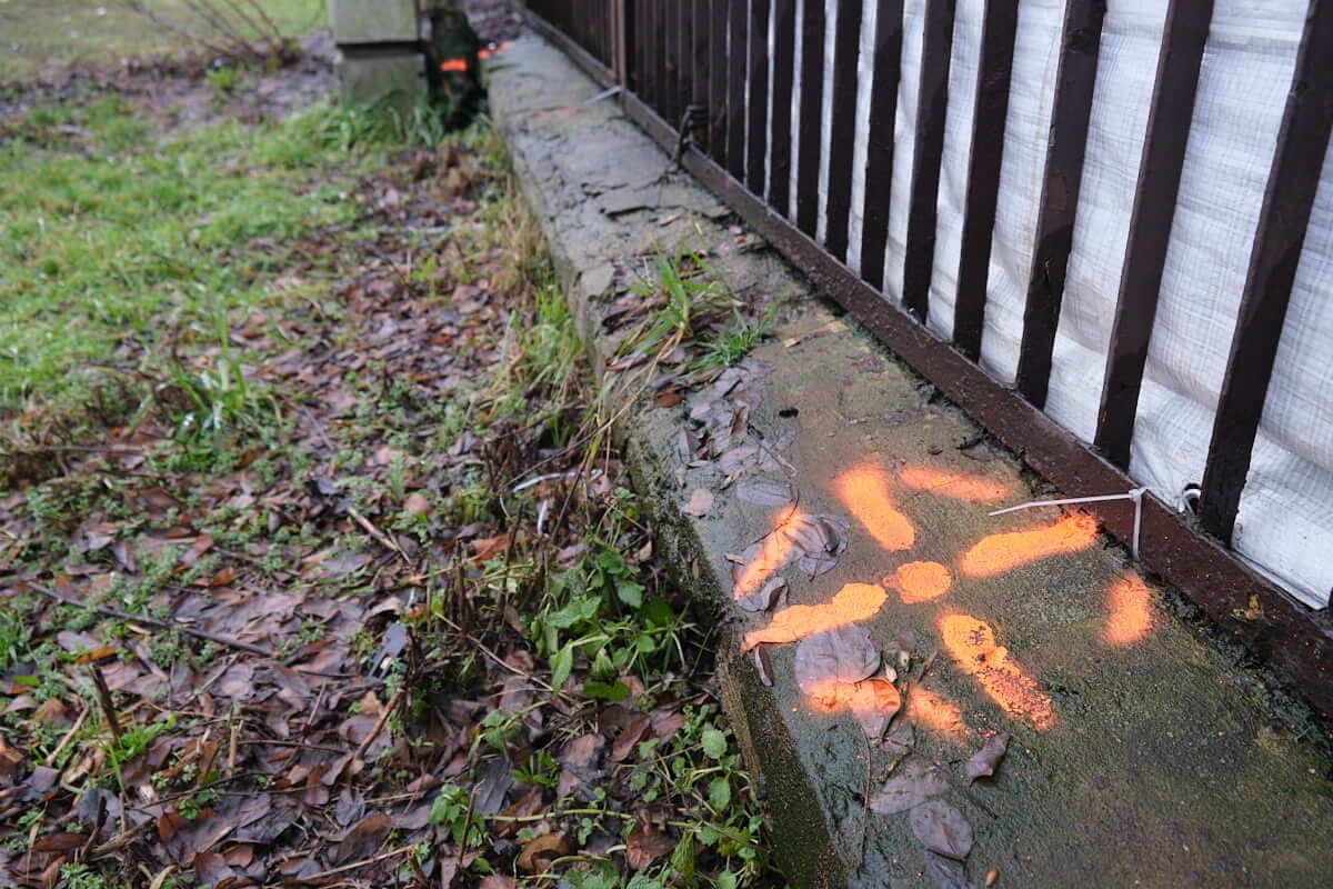 Wyznaczone granice działki przy ul. Ruskiej