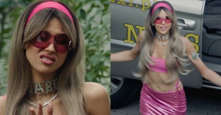 Odziana w różowy top i spódniczkę Roksana Węgiel zaskakuje odmienionym wizerunkiem. Pasuje jej taki styl? (FOTO)