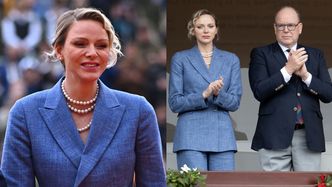Książę Albert i (przez chwilę) UŚMIECHNIĘTA księżna Charlene uczestniczą w finale turnieju tenisowego w Monte Carlo
