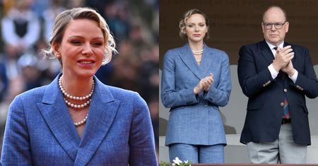 Książę Albert i (przez chwilę) UŚMIECHNIĘTA księżna Charlene uczestniczą w finale turnieju tenisowego w Monte Carlo