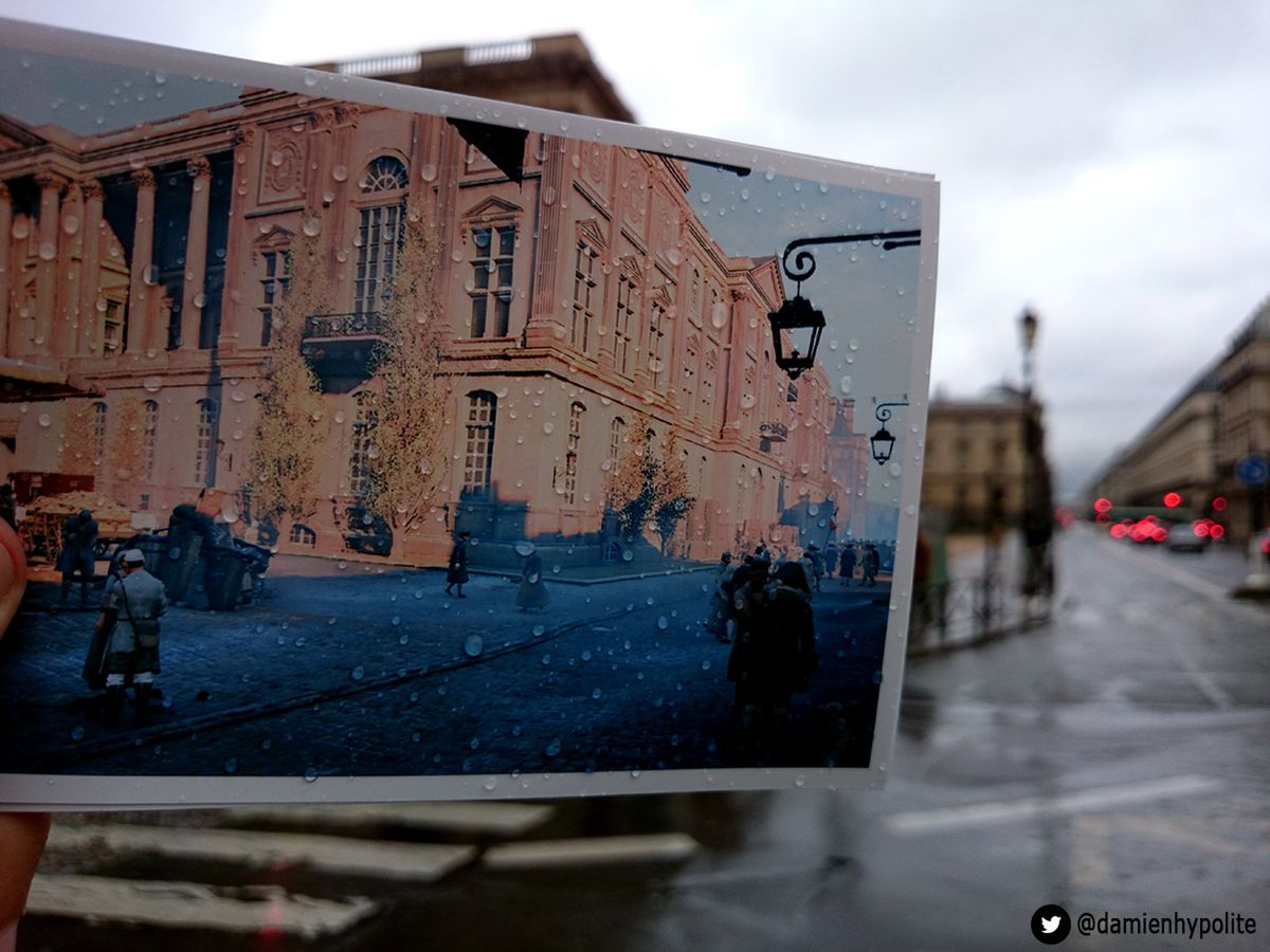 Francuska rewolucja, gra komputerowa i współczesny Paryż połączone na zdjęciach 13