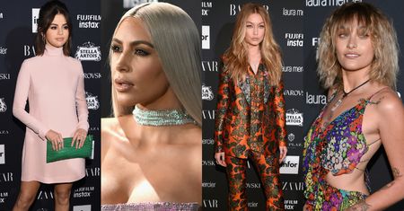 Tłum gwiazd na imprezie "Harper's Bazaar" w Nowym Jorku: Gomez, Minaj, Hadid, piersi Kim Kardashian... (DUŻO ZDJĘĆ)