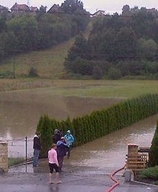 Powódź w Dobczycach