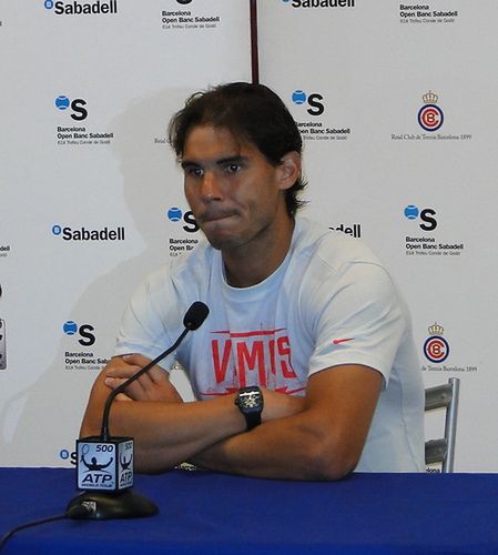 Rafael Nadal z chęcią odpowiadał na pytania dziennikarzy (foto: Jarosław Dudek)