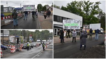 Protest na ulicy Tuchowskiej. Zdesperowani mieszkańcy i przedsiębiorcy blokowali przez dwie godziny wjazd do Tarnowa