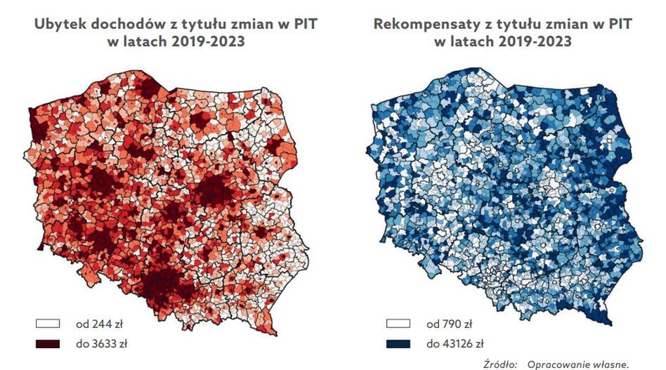 Ubytek dochodów samorządów