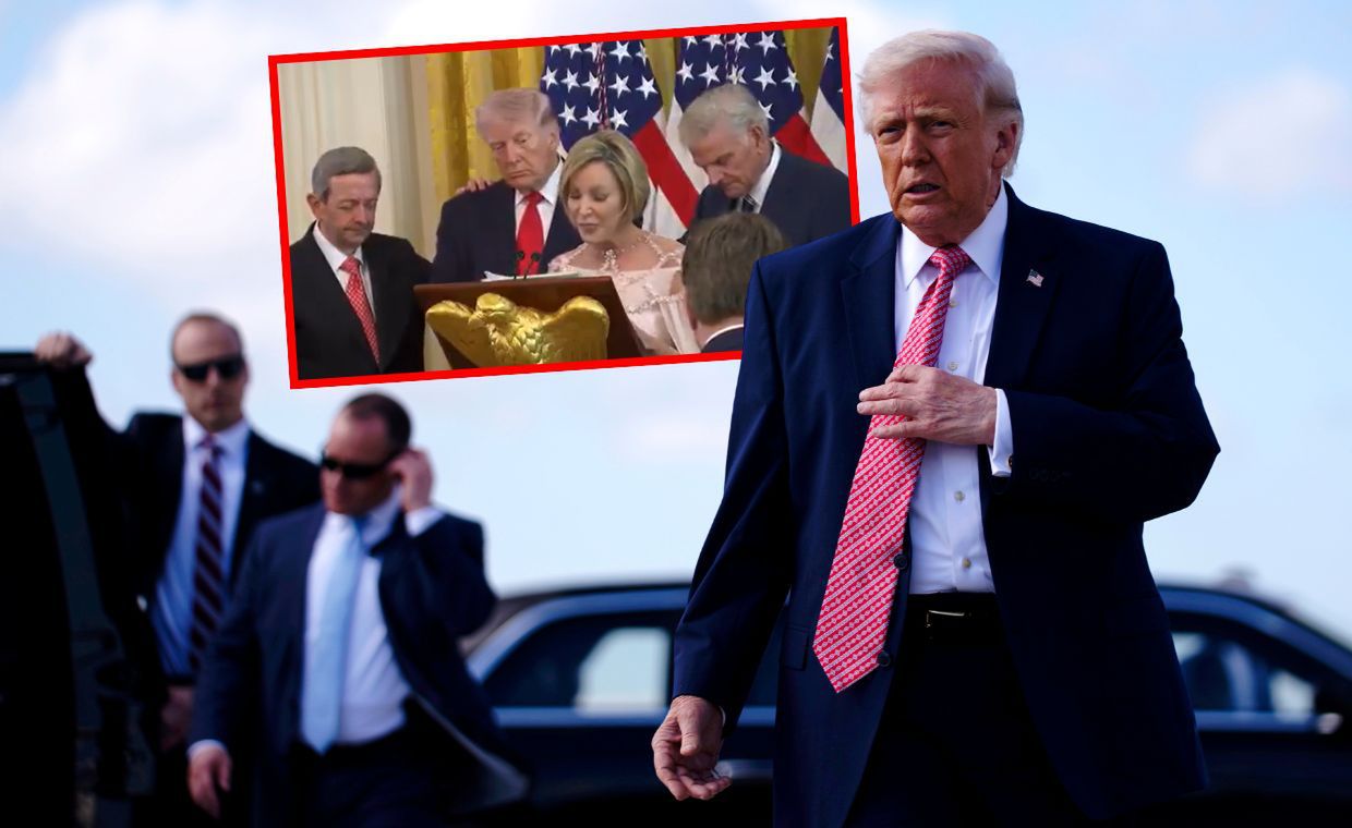 Trump porównany do Jezusa. Zebrani głośno klaskali