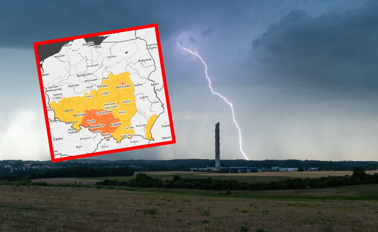 Burze i grad w Polsce – ostrzeżenia I i II stopnia dla 6 województw