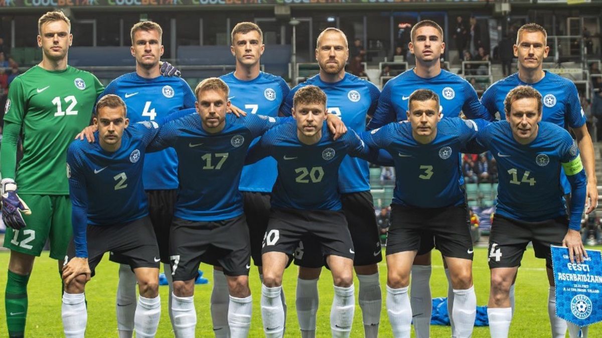 Reprezentacja Estonii przed meczem z Azerbejdżanem