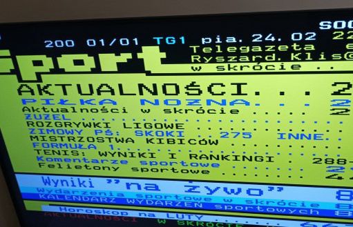 Co najmniej do końca 2024 roku serwis sportowy nie zniknie z Telegazety TVP