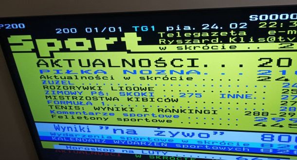 Co najmniej do końca 2024 roku serwis sportowy nie zniknie z Telegazety TVP