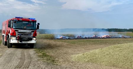 To się w głowie nie mieści! Dorośli podpalali baloty