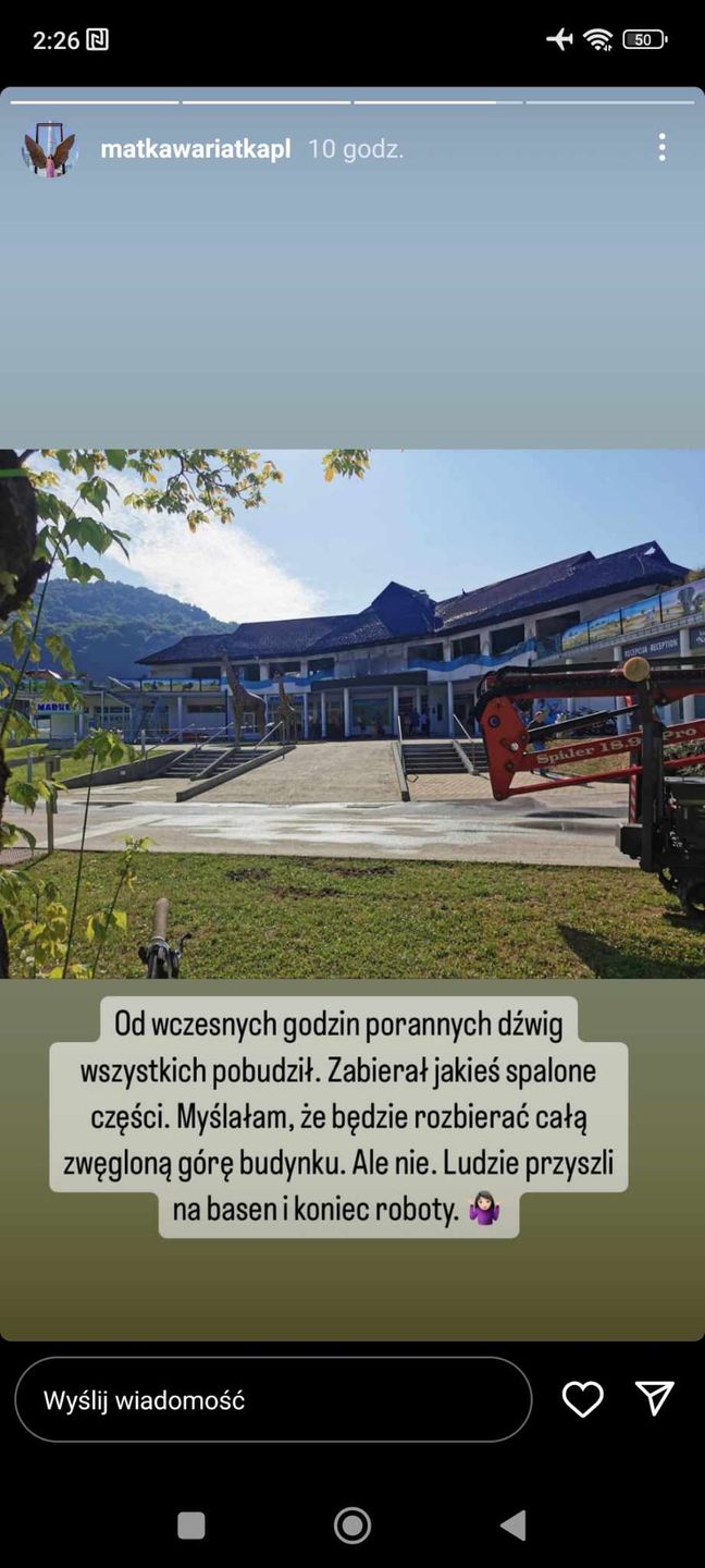 Wiola Wołoszyn zrelacjonowała na Instagramie całe zdarzenie