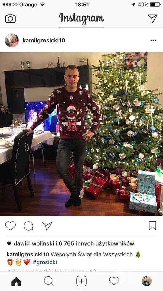Kamil Grosicki - święta 2016, Wigilia zdjęcia