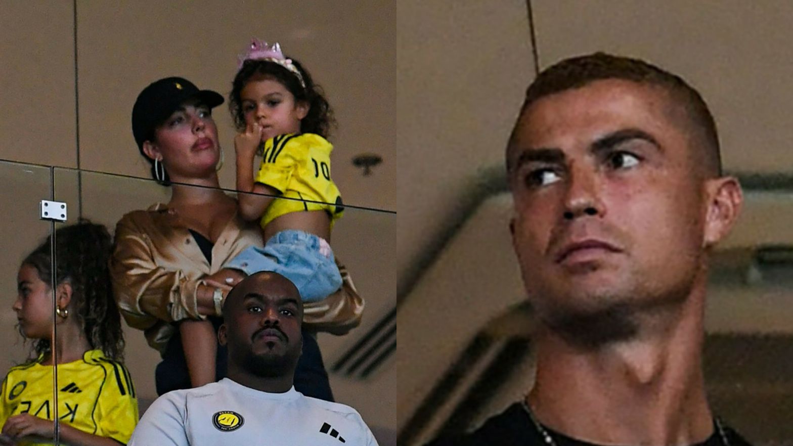 Cristiano Ronaldo i Georgina Rodriguez na meczu w Rijadzie