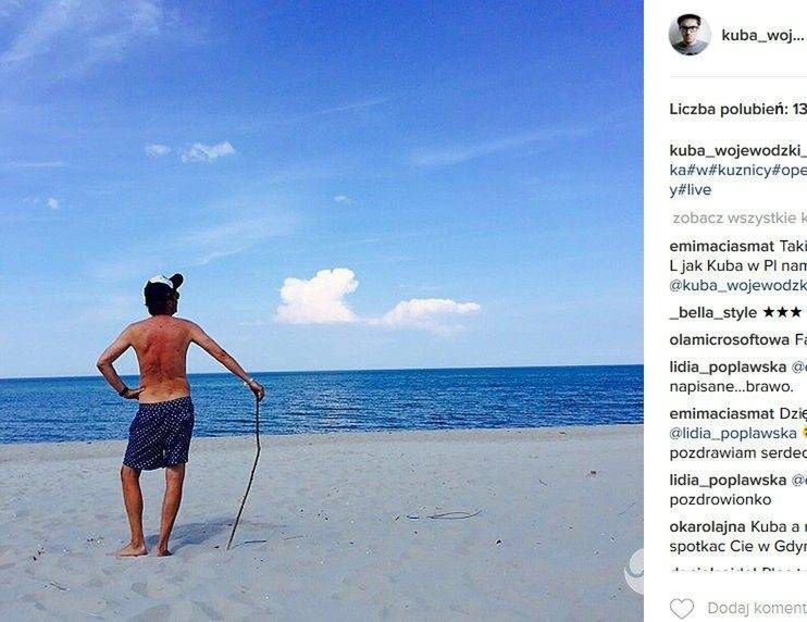 Kuba Wojewódzki na wakacjach (fot. Instagram)