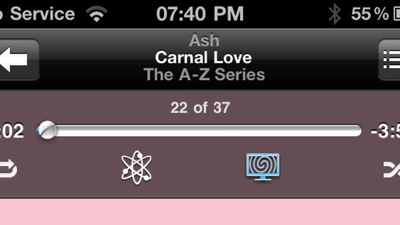 Nowa funkcja w Remote dla iOS odpowiadająca za aktywność wizualizacji 1