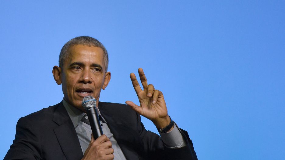 Former U.S. President Barack Obama speaks on the stage as he attends an Obama Foundation event in Kuala Lumpur, Malaysia, 13 December 2019. Obama and his wife Michelle are in Kuala Lumpur for the inaugural Leaders: Asia-Pacific conference, focused on promoting women's education in the region.  (Photo by Zahim Mohd/NurPhoto via Getty Images)