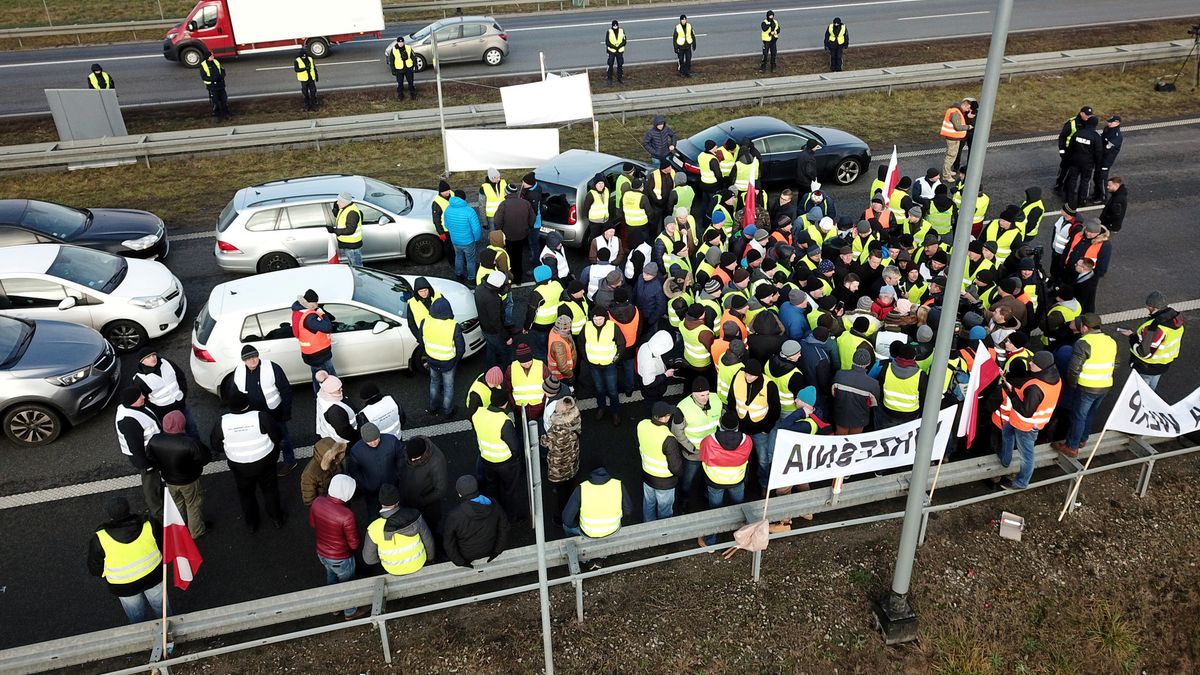 Protest na autostradzie A2 zaskoczył kierowców. Tym razem podróżni zostali ostrzeżeni