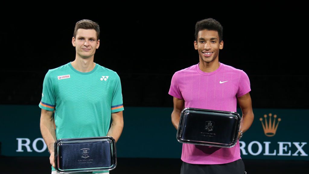 Zdjęcie okładkowe artykułu: Getty Images / Jean Catuffe / Na zdjęciu: Hubert Hurkacz i Felix Auger-Aliassime, mistrzowie Rolex Paris Masters 2020 w deblu