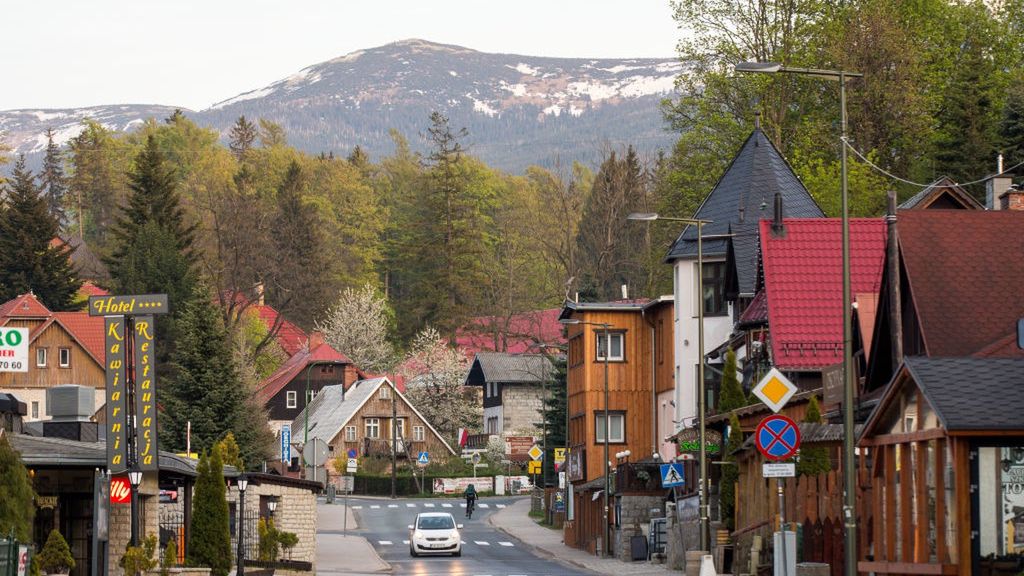 A view of a deserted 1 Maja street amid coronavirus crisis
SZKLARSKA POREBA, POLAND - 2020/05/08: A view of a deserted 1 Maja street amid coronavirus crisis.

Szklarska Poreba is a popular ski resort in Lower Silesian Voivodeship, in south-western Poland. Is an important regional and national centre for mountain hiking, cycling and skiing.

Due to coronavirus restrictions on movement, hotels, swimming pools and spas are closed and the streets of Polish cities are depopulated. (Photo by Karol Serewis/SOPA Images/LightRocket via Getty Images)
SOPA Images
szklarska poreba, lower silesian voivodeship, popular ski resort, regional, restrictions, covid19, covid 19, corona virus, pandemic, outbreak, 1 maja, deserted, bestof, topix