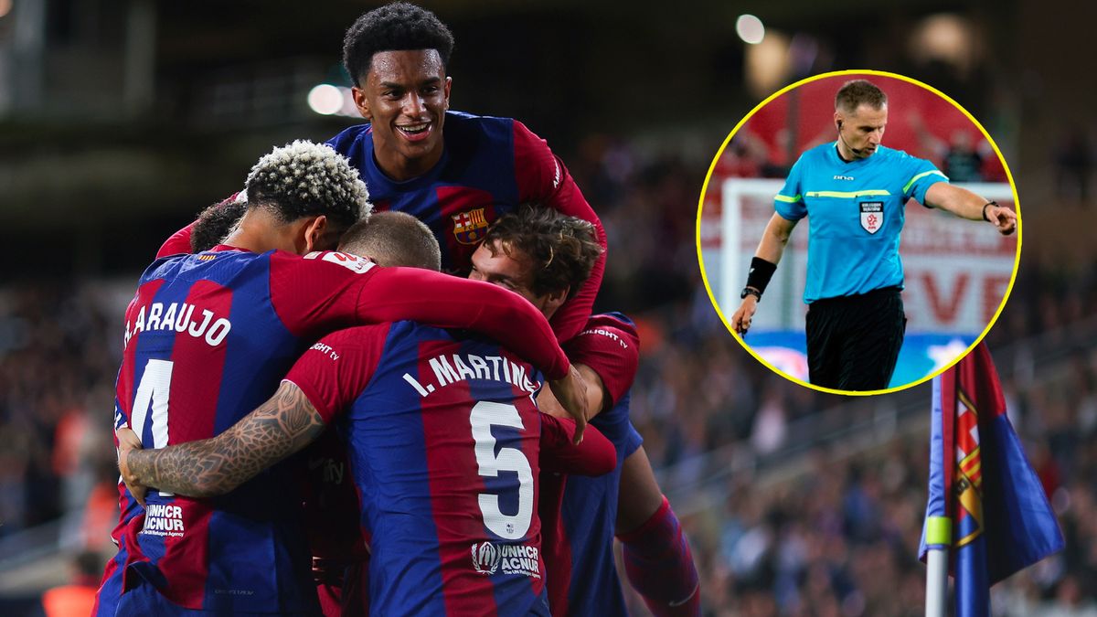 Na dużym zdjęciu: piłkarze FC Barcelony (Getty Images), w kółku: Tomasz Kwiatkowski (WP SportoweFakty)