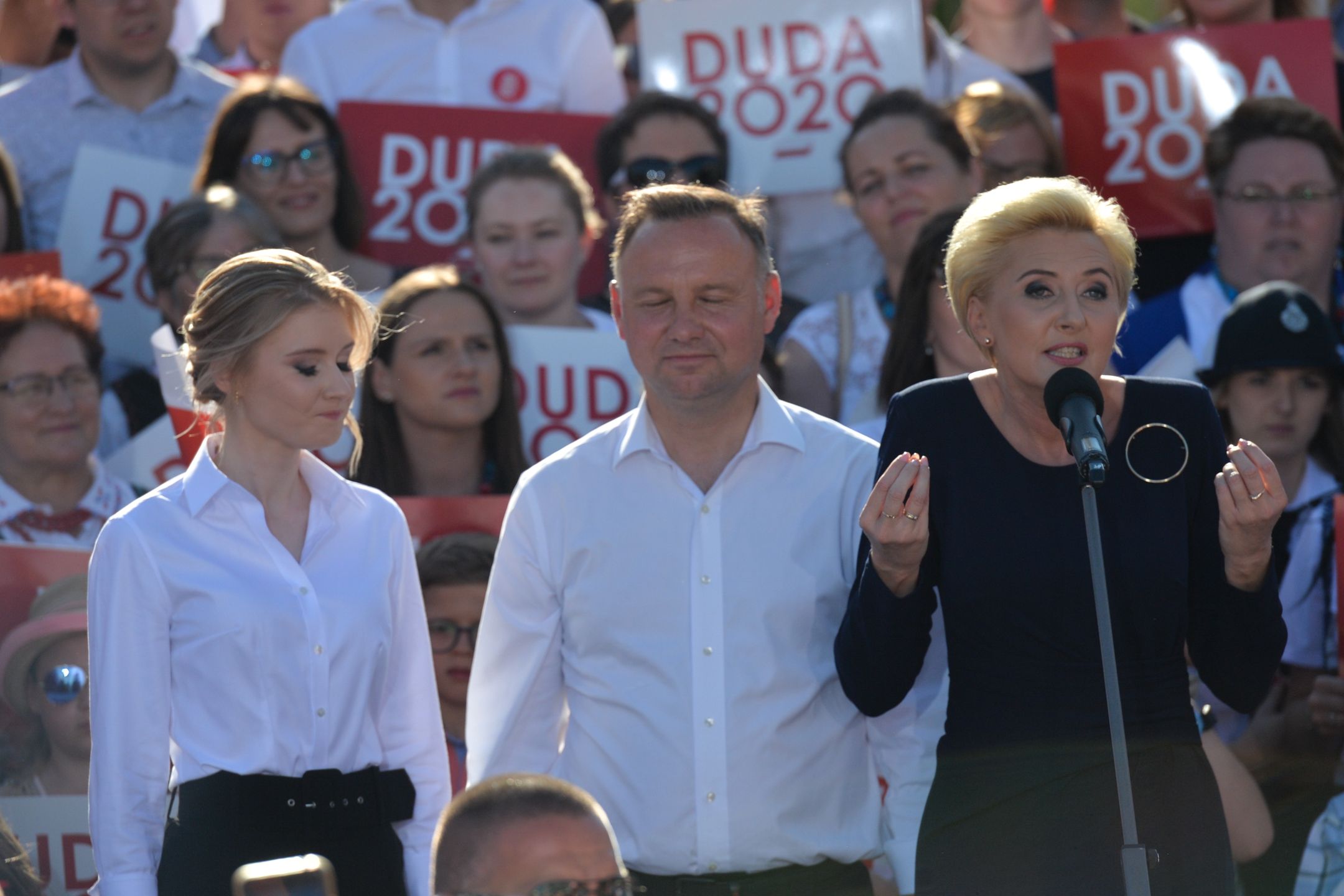 Kinga Duda z rodzicami