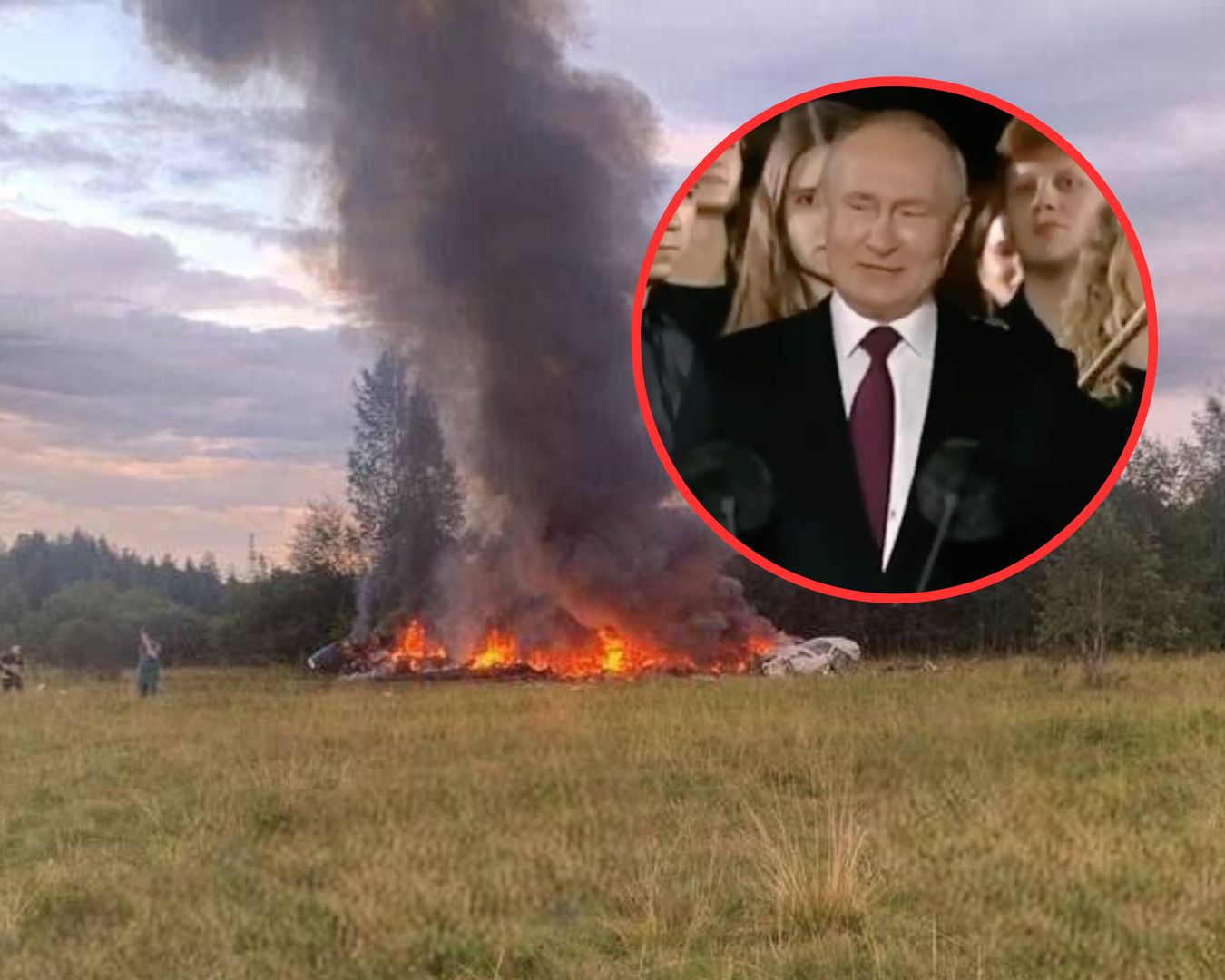 Reakcja Putina. Pokazali jego minę w czasie katastrofy samolotu Prigożyna