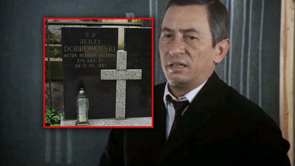 Podniszczony grób Jerzego Dobrowolskiego