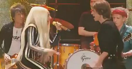 Gaga tańczy na koncercie Rolling Stones!