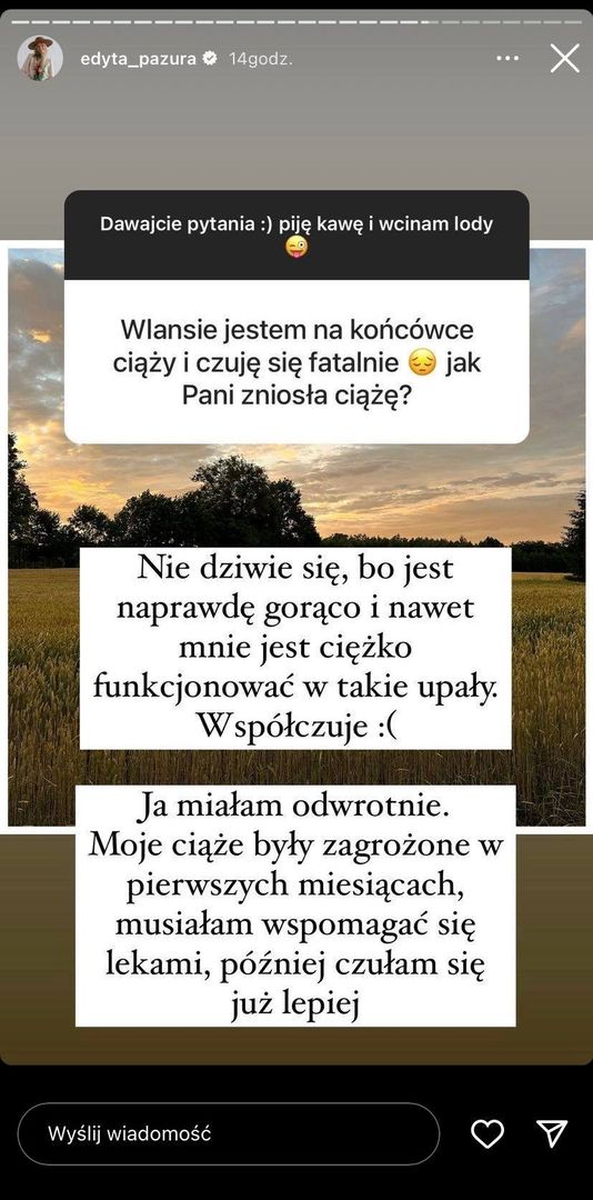Edyta Pazura o problemach z ciążami
