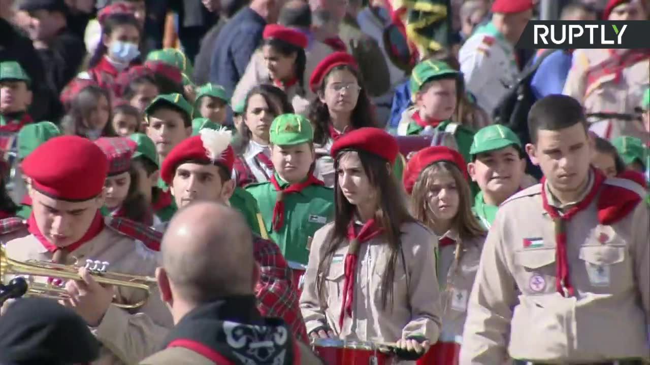 Prawosławne Święta Bożego Narodzenia. Msza wigilijna w Bazylice Narodzenia Pańskiego w Betlejem