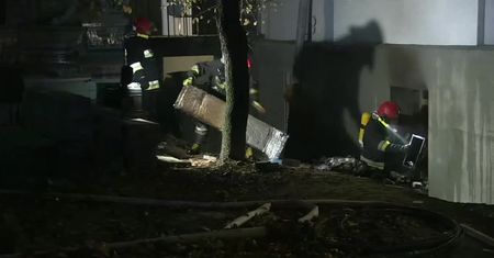 Pożar szpitala MSWIA w Lublinie.