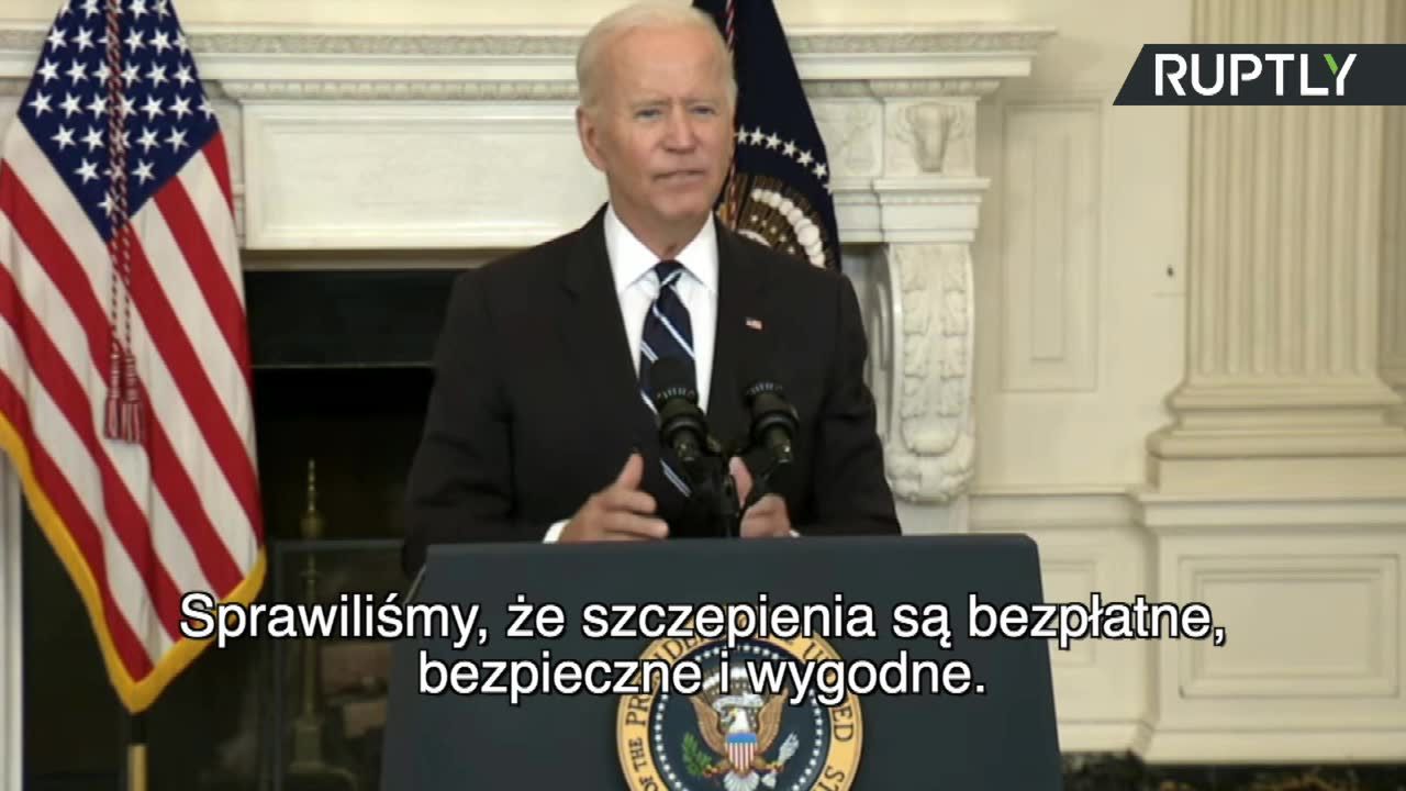 J. Biden wprowadza obowiązek szczepień dla 100 mln Amerykanów